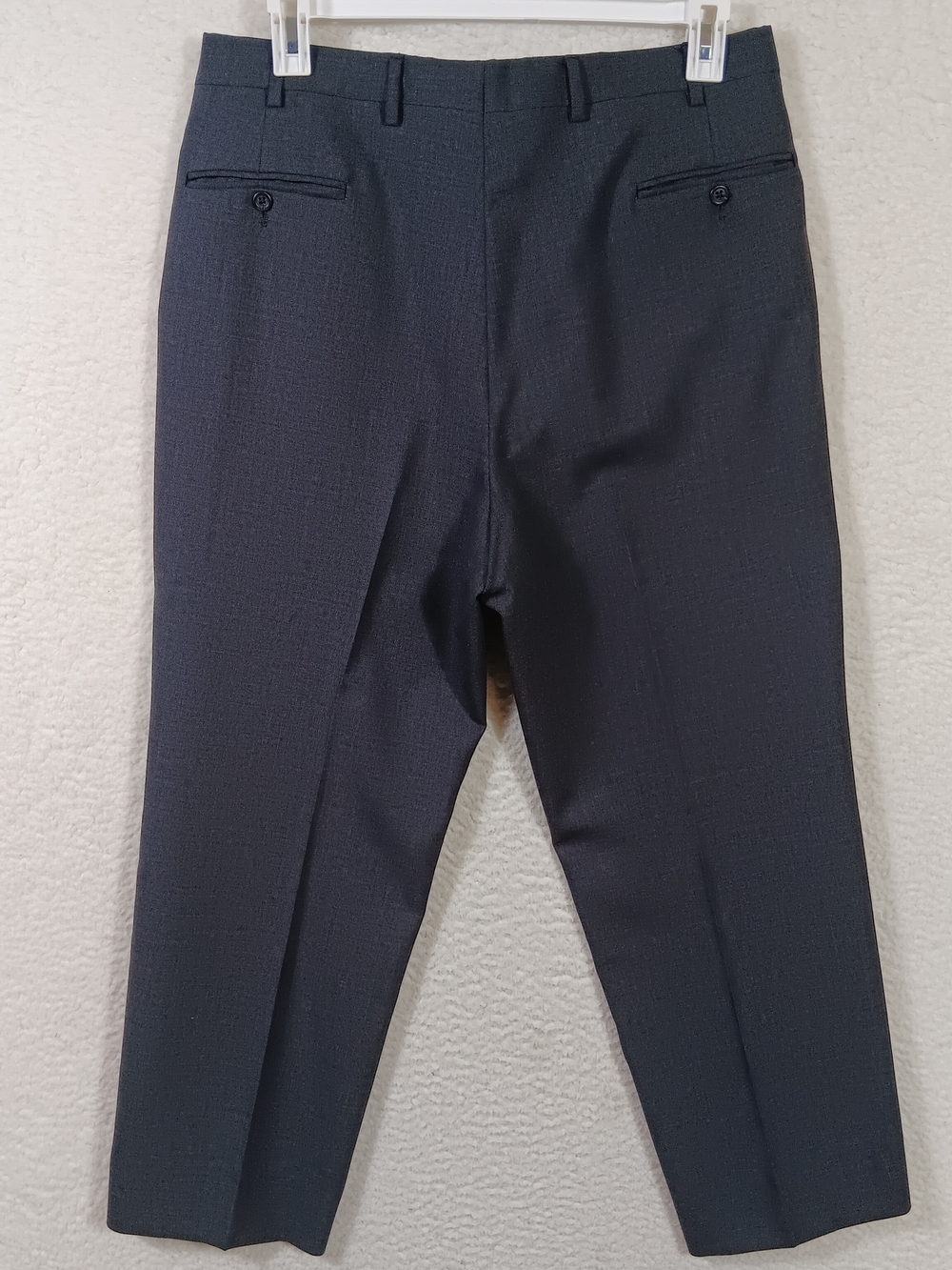 Vintage Polo Ralph Lauren Pants Mens 36x30 Gray 100% Wool Pleated Dress Talon - Picture 6 of 13